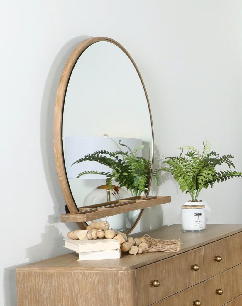 Circle shop mirror dresser
